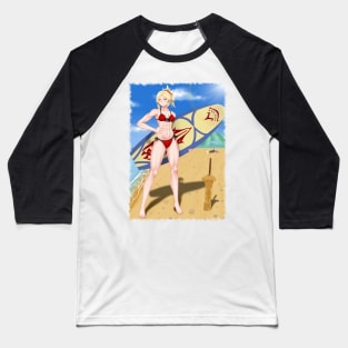 Mordred Summer Background Jagged Baseball T-Shirt